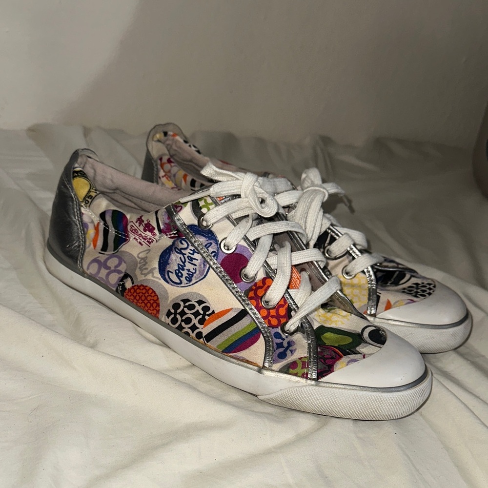 Coach Barrett Poppy Graffiti Sneakers